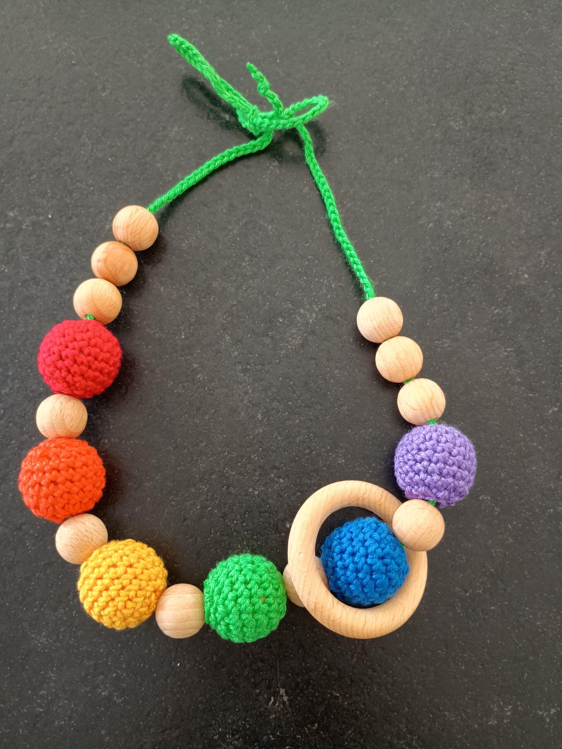 Borstvoedingsketting Rainbow met ring