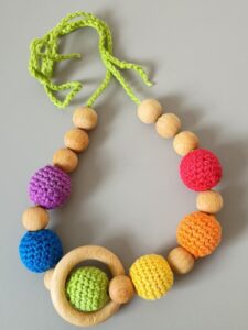 Borstvoedingsketting Rainbow met ring